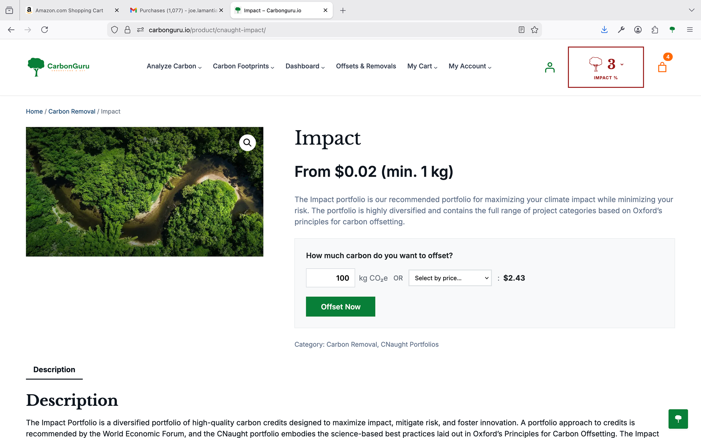Impact and action selection