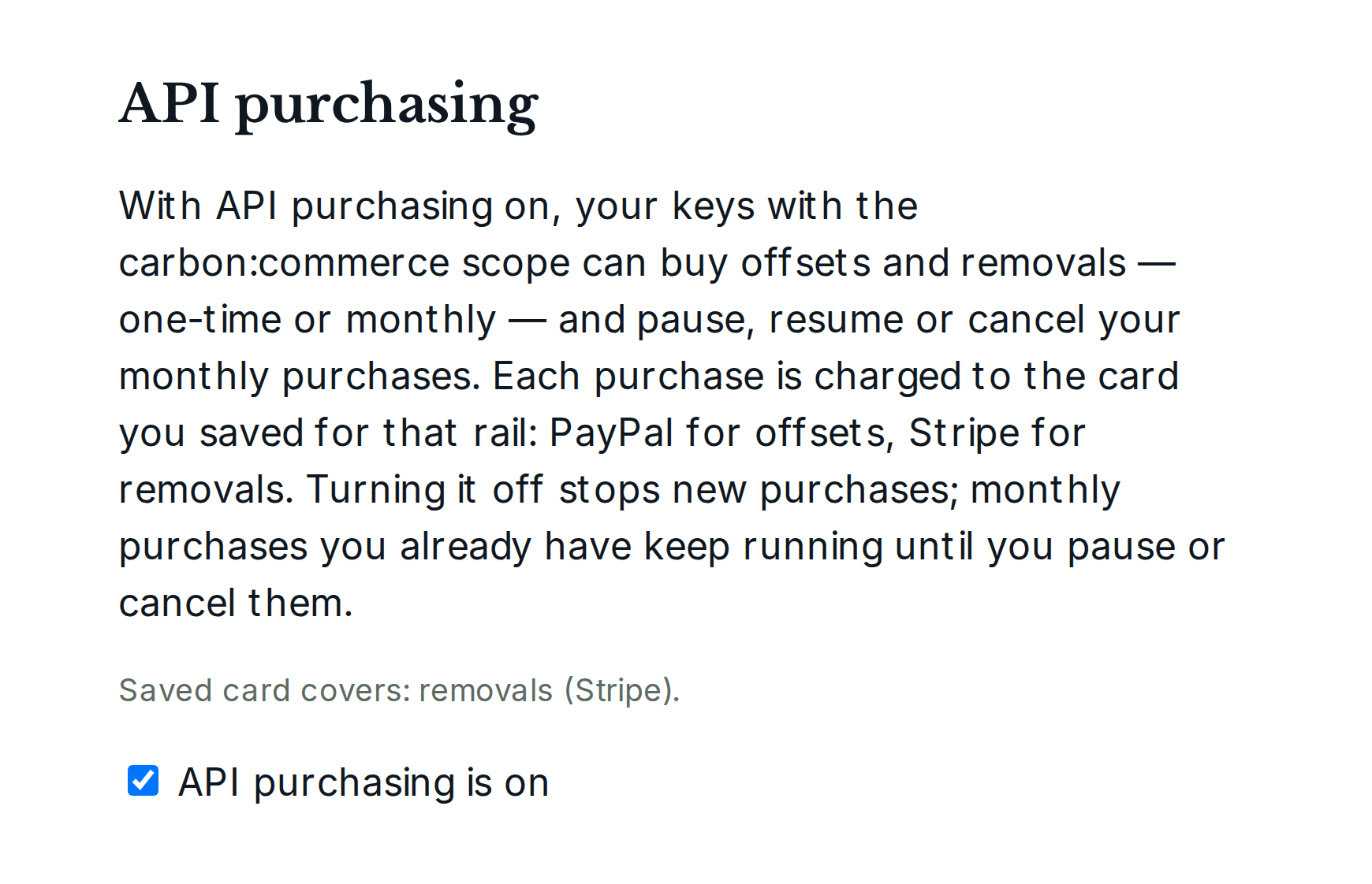 Buy carbon offsets and removals directly through the CarbonGuru API