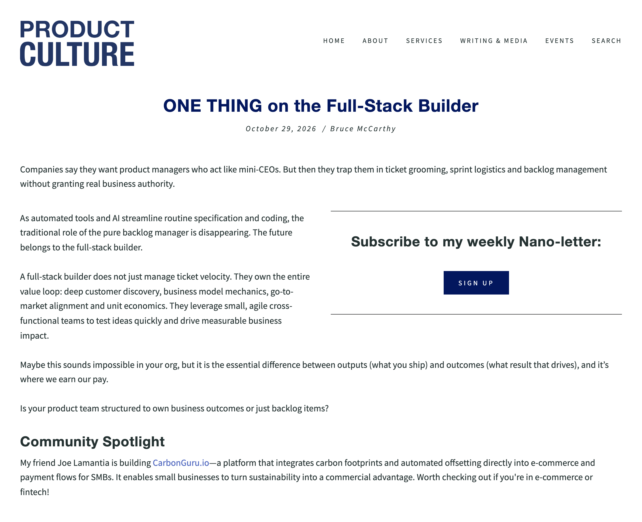 CarbonGuru in the Product Culture Community Spotlight